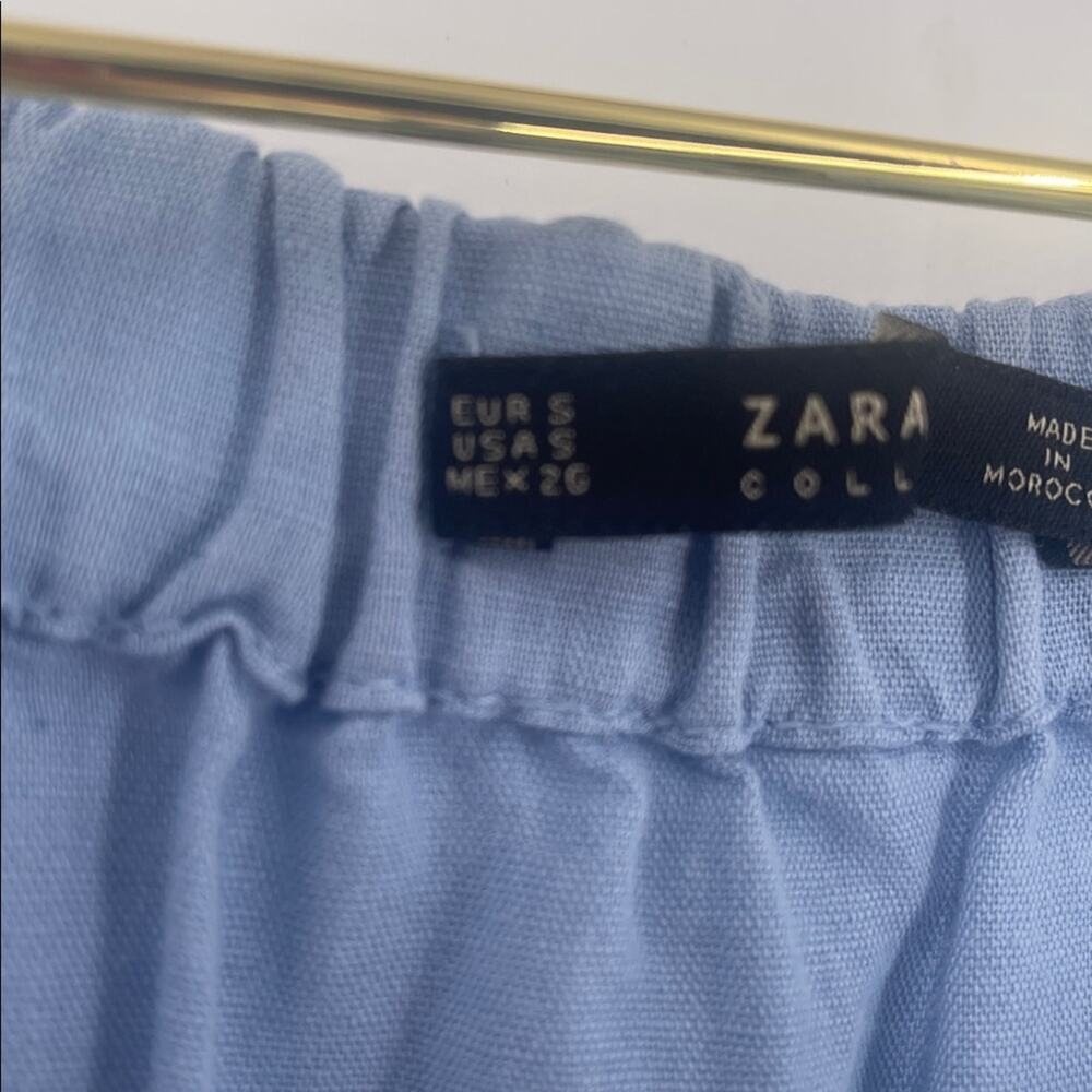 Zara off the shoulder romper jumpsuit baby blue small - Picture 7 of 7